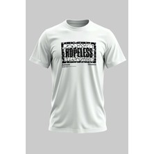 Buzagi Hopeless Dijital Baskı Regular Kalıp Beyaz Unisex Tişört