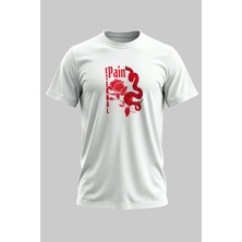 Buzagi Eternal Pain Dijital Baskı Regular Kalıp Beyaz Unisex Tişört