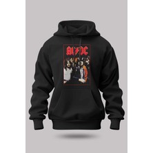Buzagi Ac/dc Oversize Kapüşonlu Unisex Şardonlu Sweatshirt