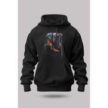 Buzagi Calavera Oversize Kapüşonlu Unisex Şardonlu Sweatshirt