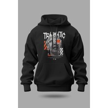 Buzagi Traumatic Oversize Kapüşonlu Unisex Şardonlu Sweatshirt