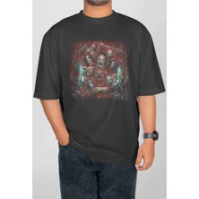 Buzagi Slipknot Dijital Baskı Oversize Unisex Tişört