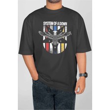 Buzagi System Of A Down Dijital Baskı Oversize Unisex Tişört