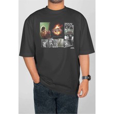 Buzagi Alien Abduction Dijital Baskı Oversize Unisex Tişört