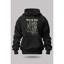 Buzagi Machine Head Oversize Kapüşonlu Unisex Şardonlu Sweatshirt