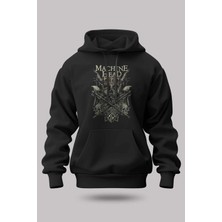 Buzagi Machine Head Oversize Kapüşonlu Unisex Şardonlu Sweatshirt