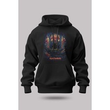 Buzagi Iron Maiden Oversize Kapüşonlu Unisex Şardonlu Sweatshirt