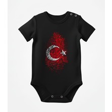 Venüs Dijital Ayyıldız Parmak Izi Parmak Izi Türkiye Baskılı Bebek Body Zıbın