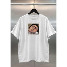 Buzagi Çk Ktym Kurtlar Vadisi Dijital Baskı Oversize Beyaz Unisex Tişört