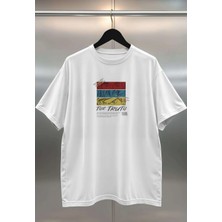 Buzagi The Truth Dijital Baskı Oversize Beyaz Unisex Tişört