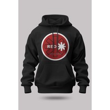 Buzagi Red Hot Chili Peppers Oversize Kapüşonlu Unisex Şardonlu Sweatshirt
