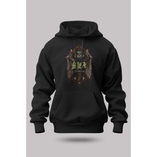 Buzagi Slayer Oversize Kapüşonlu Unisex Şardonlu Sweatshirt