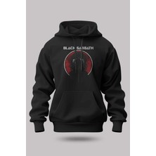Buzagi Black Sabbath Oversize Kapüşonlu Unisex Şardonlu Sweatshirt
