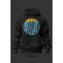 Buzagi Sun Oversize Kapüşonlu Unisex Şardonlu Sweatshirt