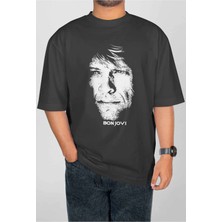 Buzagi Bon Jovi Dijital Baskı Oversize Unisex Tişört