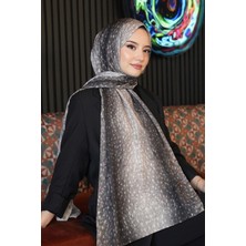 Afvente Ceylan Desen Antrasit Soft Pamuk Şal