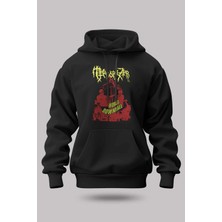 Buzagi Terrorizer Oversize Kapüşonlu Unisex Şardonlu Sweatshirt