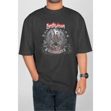 Buzagi Destruction Dijital Baskı Oversize Unisex Tişört