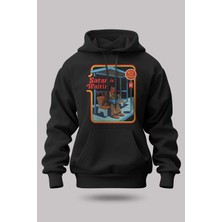 Buzagi Waiting Oversize Kapüşonlu Unisex Şardonlu Sweatshirt