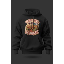Buzagi Be Scary Oversize Kapüşonlu Unisex Şardonlu Sweatshirt