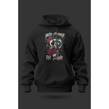 Buzagi Pain Change Oversize Kapüşonlu Unisex Şardonlu Sweatshirt