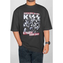 Buzagi Kiss Dijital Baskı Oversize Unisex Tişört