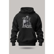 Buzagi Angel Oversize Kapüşonlu Unisex Şardonlu Sweatshirt