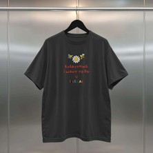 Buzagi Illegal Dijital Baskı Siyah Beyaz Unisex Oversize Tişört