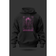 Buzagi Linguistic Oversize Kapüşonlu Unisex Şardonlu Sweatshirt