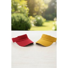 Ritagarcia Ritagarci Unisex 2'li Paket Ayarlanabilir Tenis Vizör Şapka Seti - Güneş Koruyucu Spor Siperlik
