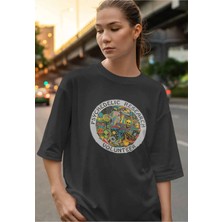 Buzagi Shadows Dijital Baskı Oversize Unisex Tişört