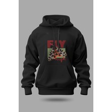 Buzagi Fly Oversize Kapüşonlu Unisex Şardonlu Sweatshirt