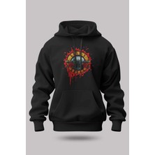 Buzagi Guns'n Roses Oversize Kapüşonlu Unisex Şardonlu Sweatshirt