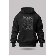 Buzagi Guns'n Roses Oversize Kapüşonlu Unisex Şardonlu Sweatshirt