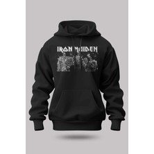 Buzagi Iron Maiden Oversize Kapüşonlu Unisex Şardonlu Sweatshirt