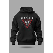 Buzagi Never Oversize Kapüşonlu Unisex Şardonlu Sweatshirt