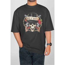 Buzagi Guns'n Roses Dijital Baskı Oversize Unisex Tişört
