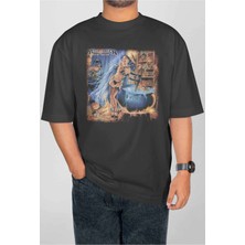 Buzagi Helloween Dijital Baskı Oversize Unisex Tişört