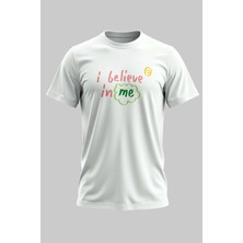 Buzagi Organik Pamuk Dijital Baskılı Regular Kalıp Beyaz Tişört