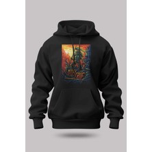 Buzagi Mötley Crüe Oversize Kapüşonlu Unisex Şardonlu Sweatshirt