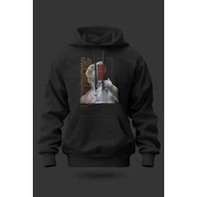 Buzagi Heykel Oversize Kapüşonlu Unisex Şardonlu Sweatshirt