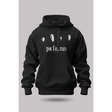 Buzagi The Beatles Oversize Kapüşonlu Unisex Şardonlu Sweatshirt