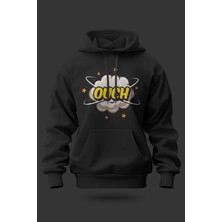 Buzagi Rock Oversize Kapüşonlu Unisex Şardonlu Sweatshirt