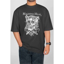 Buzagi Machine Head Dijital Baskı Oversize Unisex Tişört