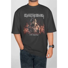 Buzagi Iron Maiden Dijital Baskı Oversize Unisex Tişört