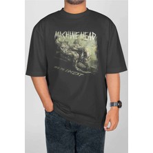 Buzagi Machine Head Dijital Baskı Oversize Unisex Tişört