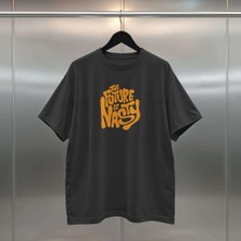 Buzagi Nasty Dijital Baskı Oversize Unisex Siyah T-Shirt