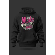 Buzagi Made In The 90S Oversize Kapüşonlu Unisex Şardonlu Sweatshirt