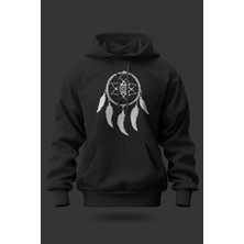 Buzagi Dreamcatcher Oversize Kapüşonlu Unisex Şardonlu Sweatshirt