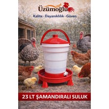 Üzümoğlu 1 Adet 23 Lt Şamadıralı Kova Suluk Atvuk Civciv Hindikaz Ördek Güvercin Otomatik